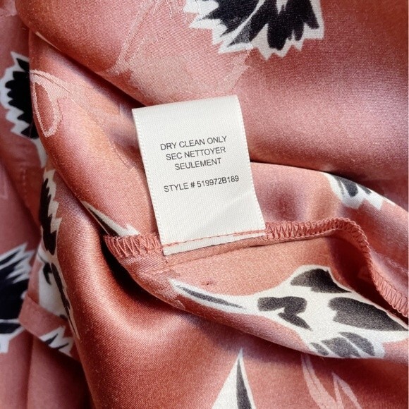 NWT Rebecca Taylor Floral Silk Blouse Blush Combo Women’s Size XL Flutter Sleeve - Picture 11 of 12